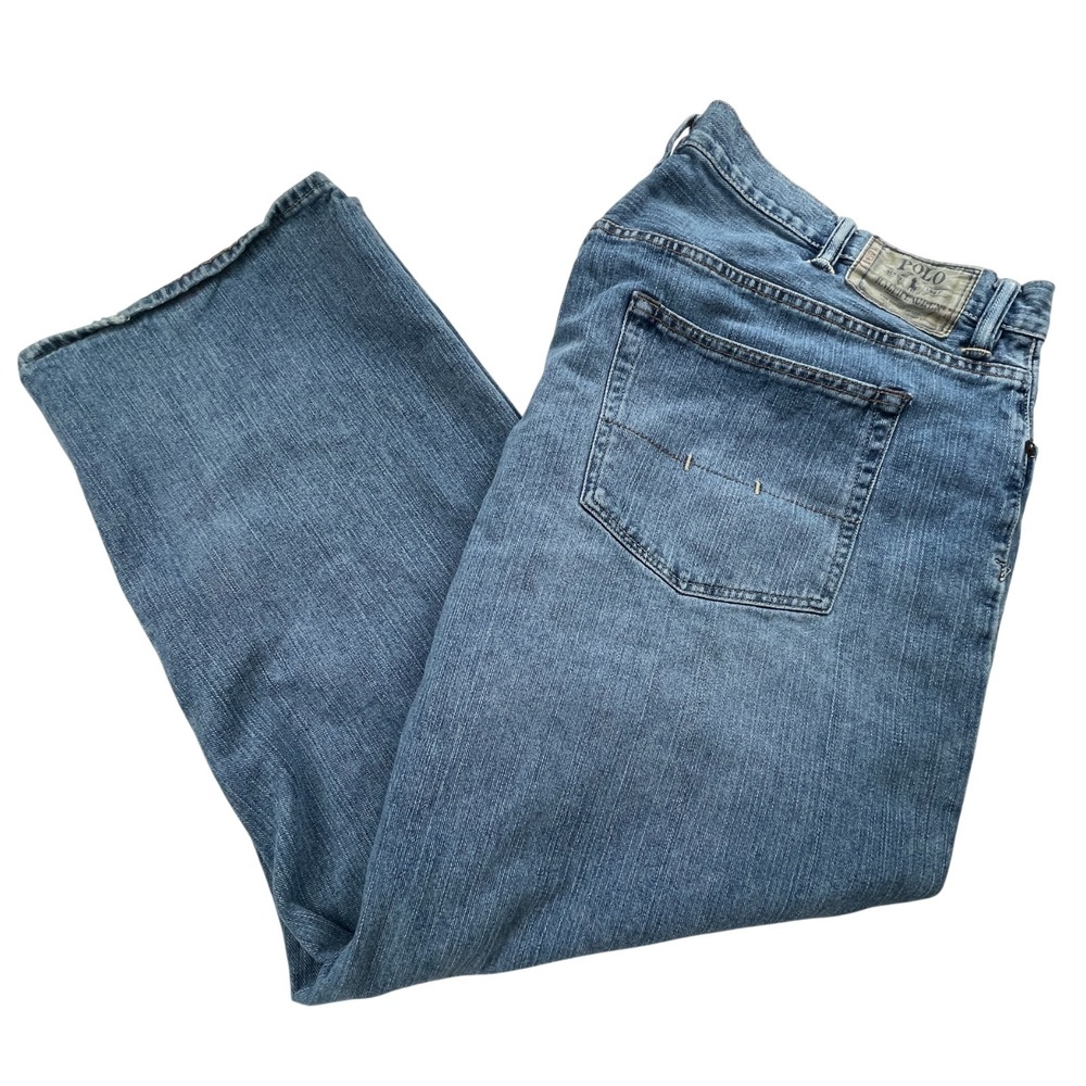 Polo Ralph‎ Lauren 867 Classic Fit Mens 50x30 Jeans Medium Wash Denim  *Flaw